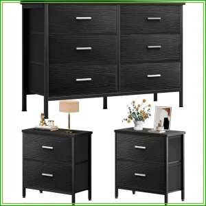 3Pcs Bedroom Set 6  Drawers
