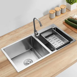 Stainless Steel Double Bowl Drop-in Kitchen Sink
